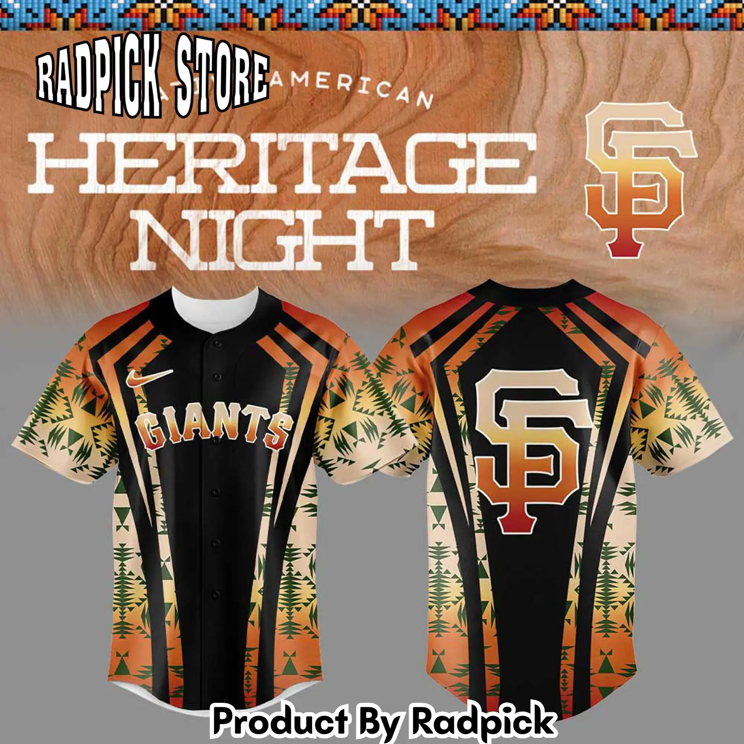 Radpick san francisco giants native american heritage  limited baseball jersey rp127140
